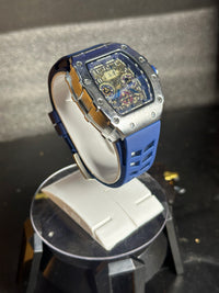 Hengbolong Deep Blue Edition – Royal Blue Skeleton Dial with Rose Gold Case