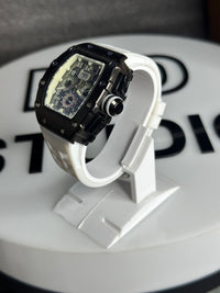 Hengbolong Arctic White Edition – White Skeleton Dial & High-Gloss Rose Gold Case