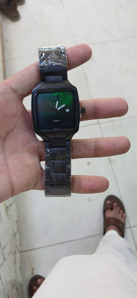 MATTURI Square Face Silver Watch