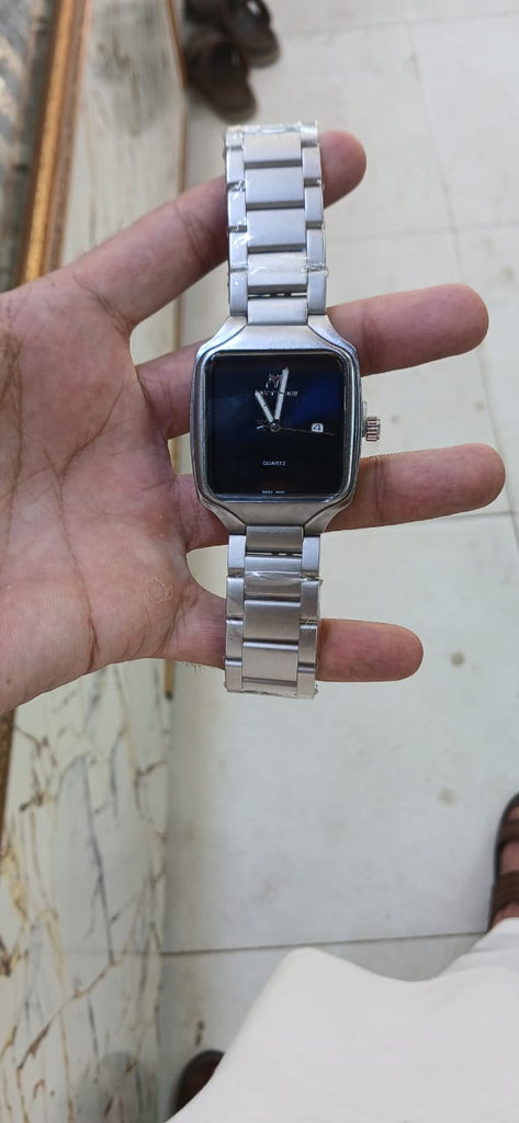 MATTURI Square Face Silver Watch