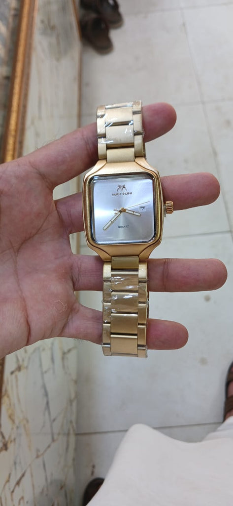 MATTURI Square Face Silver Watch